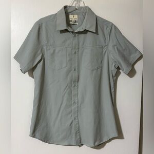 Men's Casual Gray Button-Down Shirt